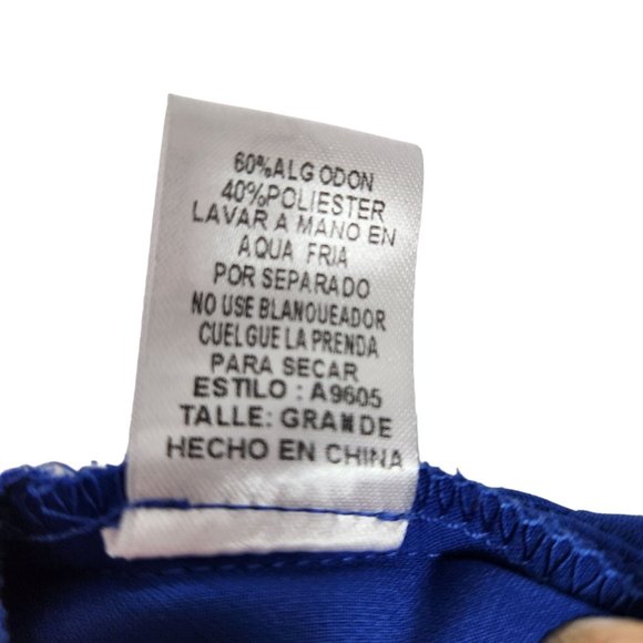 Umgee Womens Skort Size L‎ Blue Asymmetrical Wrap Mini Zip Back Stretch - Picture 6 of 9